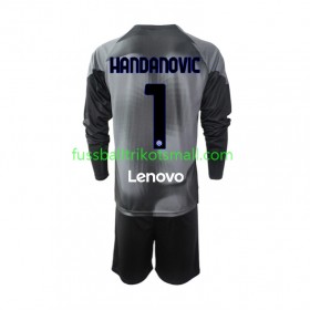 Fußballtrikots Inter Mailand Samir Handanovic 1 Torwart Kinder 2022-2023 Langarm Heimtrikotsatz kaufen
